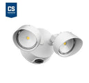 Lithonia OLF-2RH-40K-120-PE-BZ-M4 Contractor Select OLF 25W 2-Head LED Flood Light with Photocell 120V