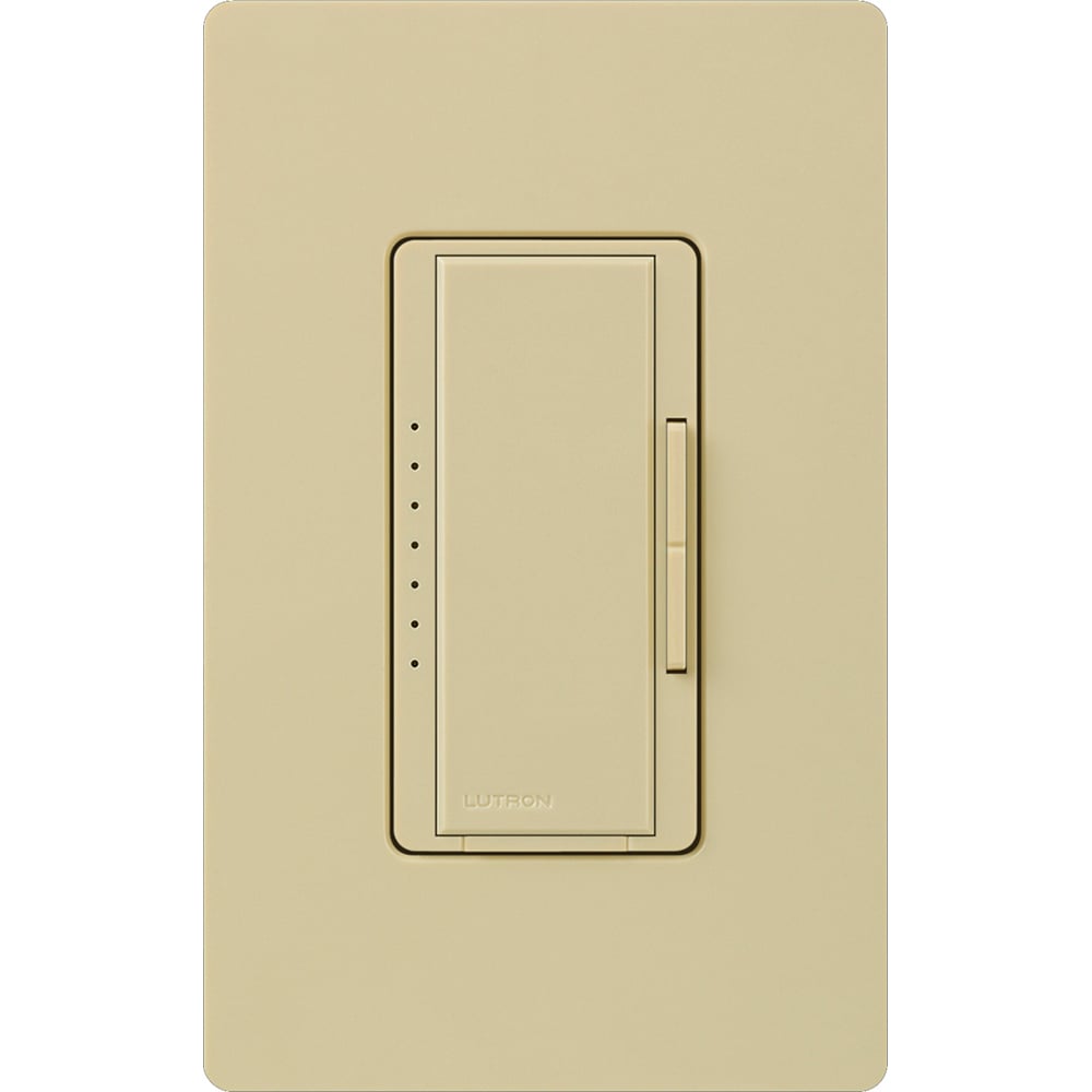 Lutron Maestro MLV Dimmer Switch, 450W (600VA), Single-Pole/Multi-Location, No Neutral Required, 120V, MALV-600H-IV, Ivory