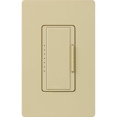 Lutron Maestro MLV Dimmer Switch, 450W (600VA), Single-Pole/Multi-Location, No Neutral Required, 120V, MALV-600H-IV, Ivory