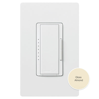 Lutron Vive Maestro Wireless LED+ Dimmer, 150W LED, Single Pole/Multi-Location, No Neutral Required, 120V, MRF2S-6CL-AL, Almond