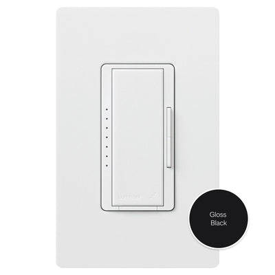 Lutron Vive Maestro Wireless LED+ Dimmer, 150W LED, Single Pole/Multi-Location, No Neutral Required, 120V, MRF2S-6CL-BL, Black