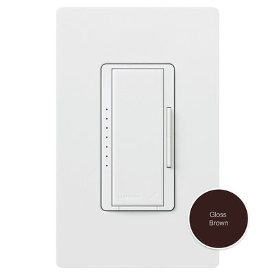Lutron Vive Maestro Wireless LED+ Dimmer, 150W LED, Single Pole/Multi-Location, No Neutral Required, 120V, MRF2S-6CL-BR, Brown