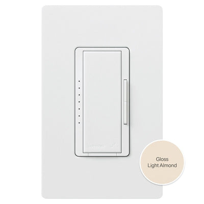 Lutron Vive Maestro Wireless LED+ Dimmer, 150W LED, Single Pole/Multi-Location, No Neutral Required, 120V, MRF2S-6CL-LA, Light Almond