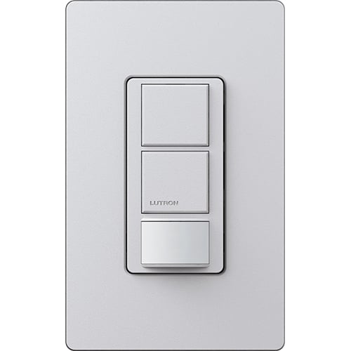 Lutron Maestro Partial-On Dual Circuit Motion Sensor Switch, 6A Light, 120-277V, Single Pole, Ground or Neutral Required, MS-OPS6-DDV-PD, Palladium