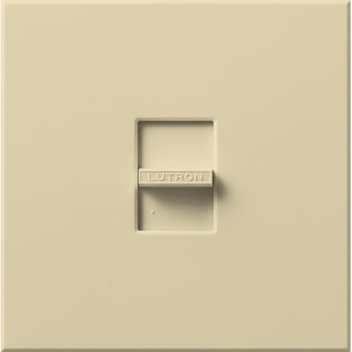 Lutron Nova MLV Dimmer, 800W (1000VA), Single-Pole, No Neutral Required, 120V, Large Control, Wall Plate Included, NLV-1000-IV, Ivory