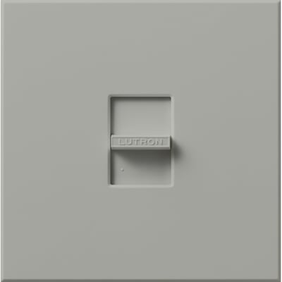 Lutron Nova MLV Dimmer, 1200W (1500VA), Single-Pole, No Neutral Required, 120V, Large Control, Wall Plate Included, NLV-1500-GR, Gray