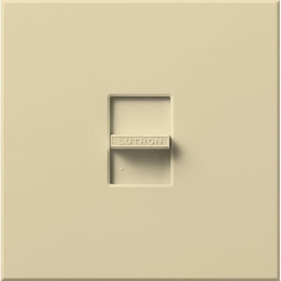 Lutron Nova MLV Dimmer, 1200W (1500VA), Single-Pole, No Neutral Required, 120V, Large Control, Wall Plate Included, NLV-1500-IV, Ivory