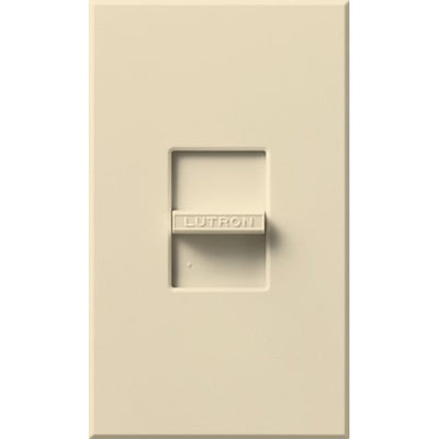 Lutron Nova MLV Dimmer, 450W (600VA), Single-Pole, No Neutral Required, 120V, Small Control, Wall Plate Included, NLV-600-BE, Beige