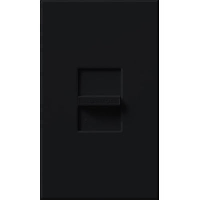 Lutron Nova MLV Dimmer, 450W (600VA), Single-Pole, No Neutral Required, 120V, Small Control, Wall Plate Included, NLV-600-Bl, Black