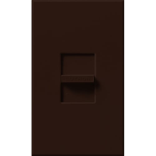 Lutron Nova MLV Dimmer, 450W (600VA), Single-Pole, No Neutral Required, 120V, Small Control, Wall Plate Included, NLV-600-BR, Brown