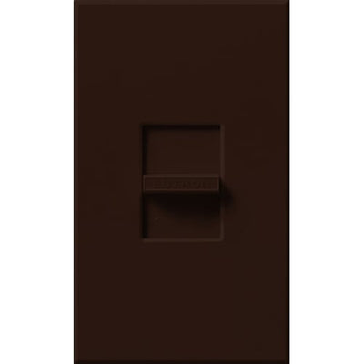 Lutron Nova MLV Dimmer, 450W (600VA), Single-Pole, No Neutral Required, 120V, Small Control, Wall Plate Included, NLV-600-BR, Brown
