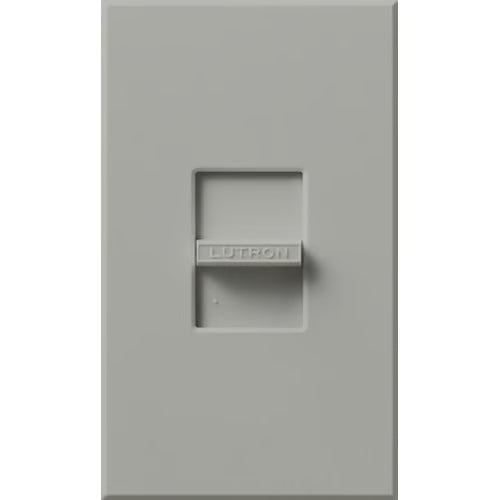 Lutron Nova MLV Dimmer, 450W (600VA), Single-Pole, No Neutral Required, 120V, Small Control, Wall Plate Included, NLV-600-GR, Gray