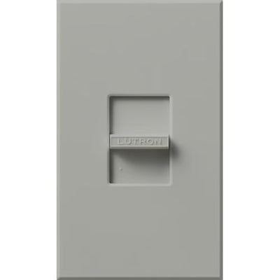 Lutron Nova MLV Dimmer, 450W (600VA), Single-Pole, No Neutral Required, 120V, Small Control, Wall Plate Included, NLV-600-GR, Gray