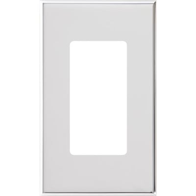 Lutron Nova T Wall Plate Kit, Single-Gang, Fits Small Accessory/Wall Keypad Insert, No Fins Broken, Metal Finish, NT-R3-NFB-BC, Bright Chrome