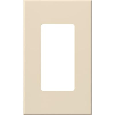 Lutron Nova T Wall Plate Kit, Single-Gang, Fits Small Accessory/Wall Keypad Insert, No Fins Broken, Matte Finish, NT-R3-NFB-LA, Light Almond
