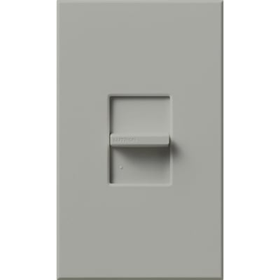 Lutron Nova T Momentary Contact Switch, 24V, Single-Pole/Multi-Location, Wall Plate Included, NRCS-1-GR, Gray