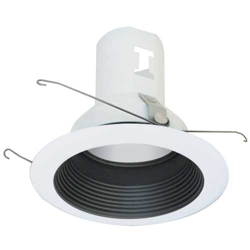 5" Metal Splay Baffle with White Trim Ring