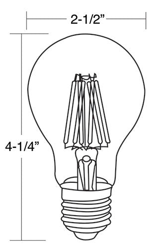 A19 LED Filament Bulb 7W 4000K