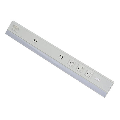 PSAL - Angled Power Strip & Undercabinet Light w/ Power Receptacle27K/30K/35K/40K/50K