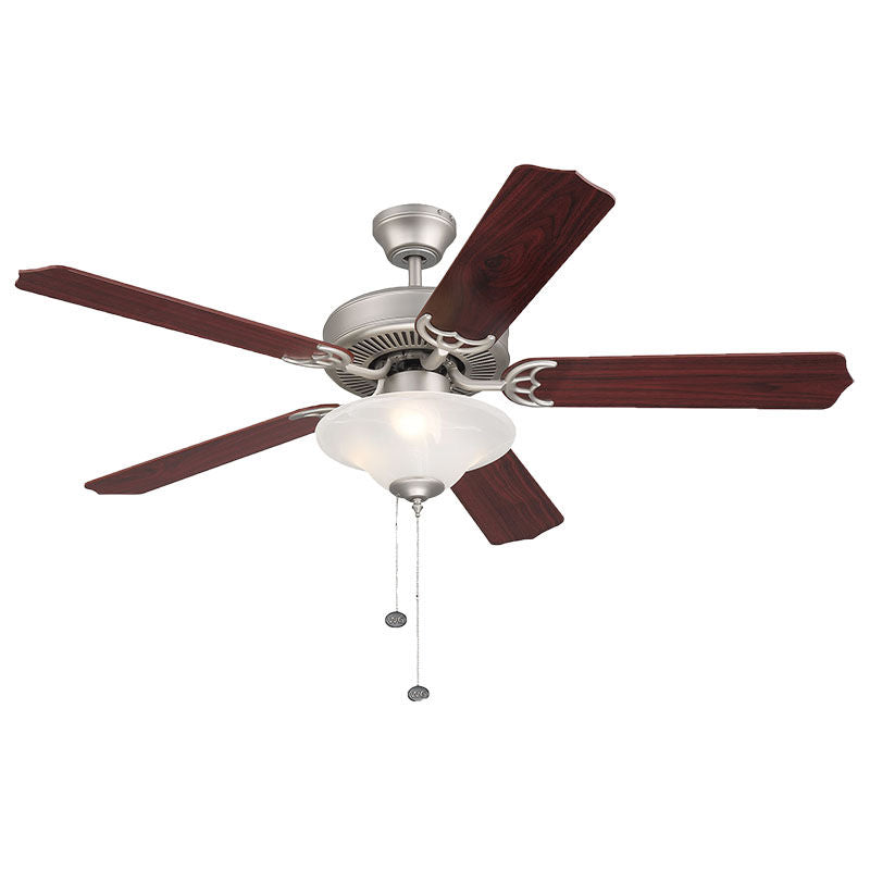 WFL-105-RWSO - 52" Reversible Rosewood and Silver Oak MDF Finish 5-Blade Ceiling Fan and Light 7W*3 3000K