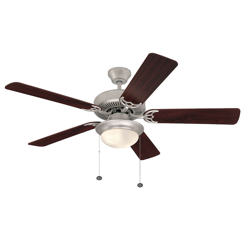 WFL-107-RWSO - 52" Reversible Rosewood and Silver Oak MDF Finish 5-Blade Ceiling Fan and Light 9W*2 3000K