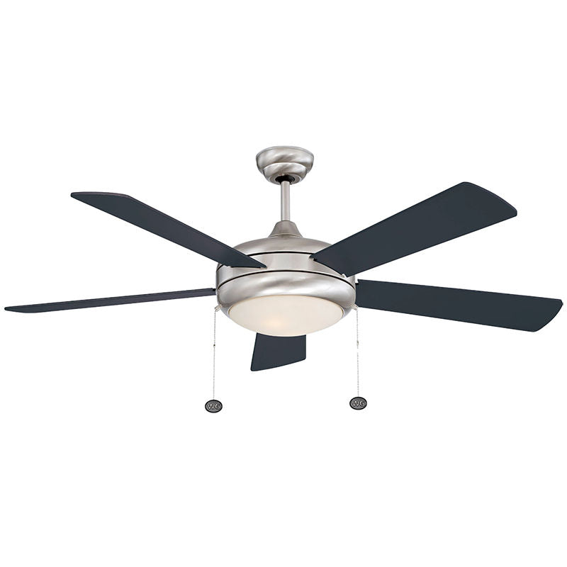 WFL-113-RWBK - 52" Reversible Black and Rosewood Finish Plywood 5-Blade Ceiling Fan and Light 20W 30K/40K/50K