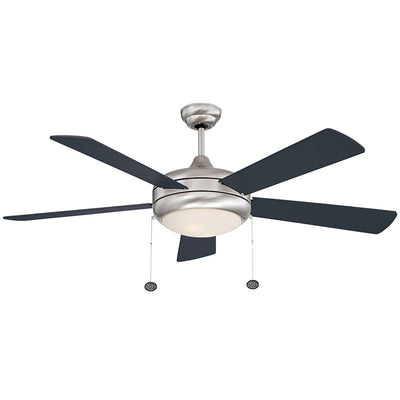 WFL-113-RWBK - 52" Reversible Black and Rosewood Finish Plywood 5-Blade Ceiling Fan and Light 20W 30K/40K/50K