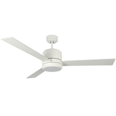 WFL-116-WH - 52" White Finish Plywood 3-Blade Ceiling Fan and Light 19W 3000K