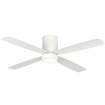 WFL-118-WH - 52" White Finish AB 4-Blade Ceiling Fan and Light 19W 3000K