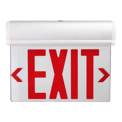 XT-EL1RCA-EM - Edge lit LED Sign with Red Letters in Aluminum Housing