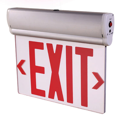 XT-EL1RCA-EM - Edge lit LED Sign with Red Letters in Aluminum Housing