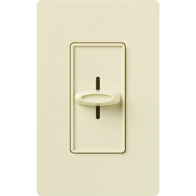 Lutron Skylark Slide-To-Off Dimmer, 1000W, Incandescent/Halogen Only, Single-Pole, 120V, S-1000H-AL, Almond