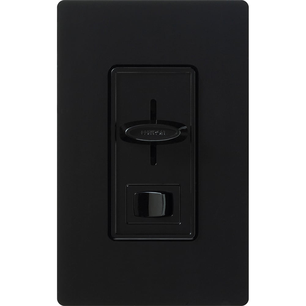 Lutron Skylark 3-Wire Dimmer Switch for Ballasts/LED Drivers, 1000W/8A, Single Pole, Neutral Required, Preset, 120V, SF-10P-BL, Black