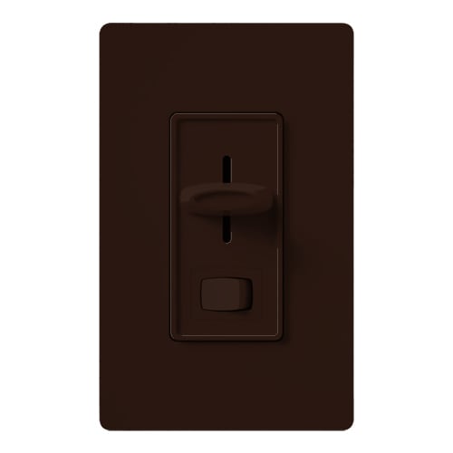 Lutron Skylark 3-Wire Dimmer Switch for Ballasts/LED Drivers, 1000W/8A, Single Pole, Neutral Required, Preset, 120V, SF-10P-BR, Brown