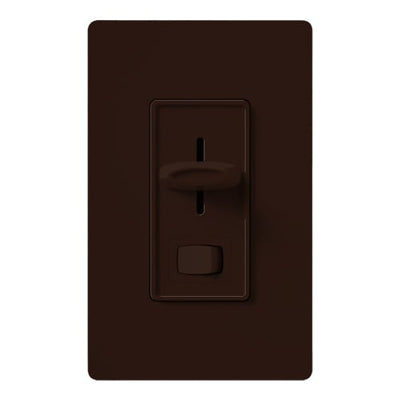 Lutron Skylark 3-Wire Dimmer Switch for Ballasts/LED Drivers, 1000W/8A, Single Pole, Neutral Required, Preset, 120V, SF-10P-BR, Brown