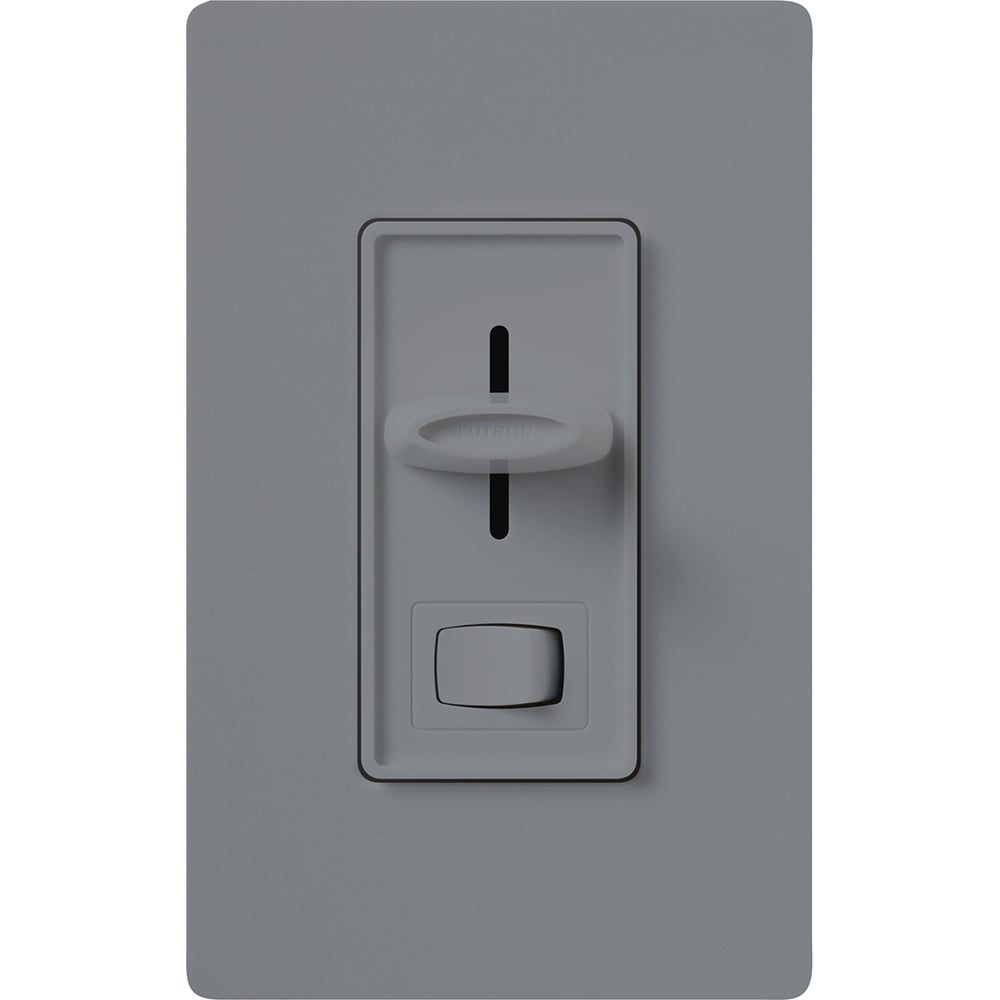 Lutron Skylark 3-Wire Dimmer Switch for Ballasts/LED Drivers, 1000W/8A, Single Pole, Neutral Required, Preset, 120V, SF-10P-GR, Gray
